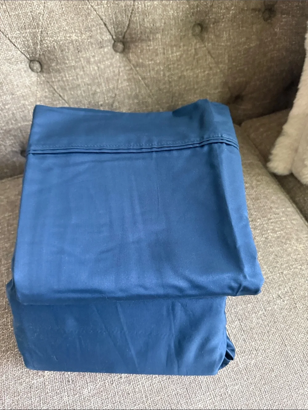Threshold Metallic Navy Blue Sheet Set 100% Cotton Size of Sheet Set is FULL